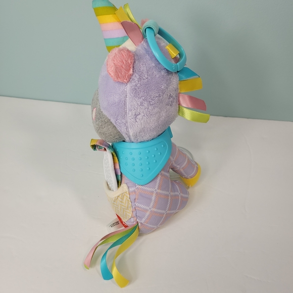 Skip Hop Bandana Buddies Unicorn Baby Activity Teething Toy Multi-Sensory Rattle - Picture 5 of 10